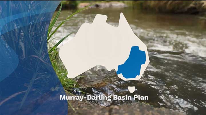 Image of map of Australia with location of the Murray–Darling Basin.